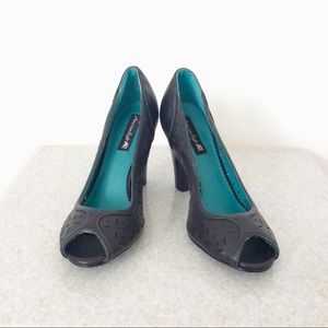 American Eagle Black Peep Toe High Heels